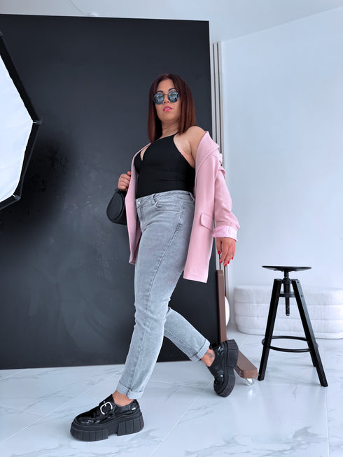 MOM FIT džinsa bikses "SILVER CITY" DJ2687 - PELĒKAS PRE-ORDER